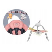 Lionelo - Fotoliu balansoar electric, Ruben, Cu spatar reglabil, Cu 12 melodii relaxante si sunete ale naturii, Cu 3 programe de balansare automata, Conform cu standardul european EN 16232, 68x65 cm, Roz BYNLO-RUBEN_PINK_BABY