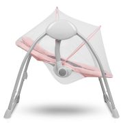 Lionelo - Fotoliu balansoar electric, Ruben, Cu spatar reglabil, Cu 12 melodii relaxante si sunete ale naturii, Cu 3 programe de balansare automata, Conform cu standardul european EN 16232, 68x65 cm, Roz BYNLO-RUBEN_PINK_BABY