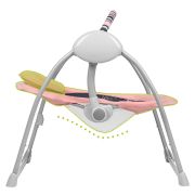 Lionelo - Fotoliu balansoar electric, Ruben, Cu spatar reglabil, Cu 12 melodii relaxante si sunete ale naturii, Cu 3 programe de balansare automata, Conform cu standardul european EN 16232, 68x65 cm, Roz BYNLO-RUBEN_PINK_BABY