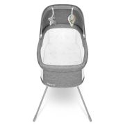 Lionelo - Patut balansoar Malin, 3 in 1, Pliabil, 0-9 kg, Geanta Transport, Asamblare Rapida, Ultra-Usor, Conform cu standardele europeane de securitate EN1130 si EN16890, Gri BYNLO-MALIN_GREY_STONE