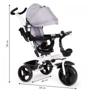 Tricicleta cu sezut reversibil ecotoys jm-322 - gri edeedijm-322grey