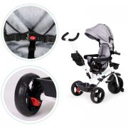 Tricicleta cu sezut reversibil ecotoys jm-322 - gri edeedijm-322grey