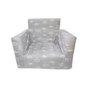 Fotoliu din burete pentru copii MyKids Coronite Gri 00086705