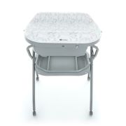Petite&Mars - Cadita 3 in 1, Spa, Cu masuta de infasat si spatiu de depozitare, Pliabila, Cu roti si sistem de scurgere, Gri BYN771902