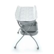 Petite&Mars - Cadita 3 in 1, Spa, Cu masuta de infasat si spatiu de depozitare, Pliabila, Cu roti si sistem de scurgere, Gri BYN771902