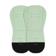 Petite&Mars - Salteluta pentru carucior din spuma cu memorie, Reversibila, Din bumbac, Design copacei, Verde BYN502111