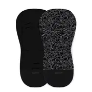 Petite&Mars - Salteluta pentru carucior din spuma cu memorie, Reversibila, Din bumbac, Design pisici, Negru BYN502116