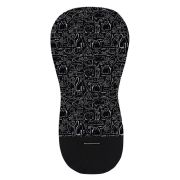Petite&Mars - Salteluta pentru carucior din spuma cu memorie, Reversibila, Din bumbac, Design pisici, Negru BYN502116
