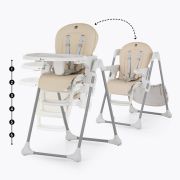 Petite&Mars - Scaun de masa Gusto, Spatar reglabil in 3 trepte, Suport de picioare ajustabil, Cu husa impermeabila, 6- 36 luni, Conform cu standardele europene de securitate EN14988:2017 +A1:2020, Sugar Pink BYNPM_Gusto_Sugar_Pink
