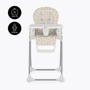 Petite&Mars - Scaun de masa Gusto, Spatar reglabil in 3 trepte, Suport de picioare ajustabil, Cu husa impermeabila, 6- 36 luni, Conform cu standardele europene de securitate EN14988:2017 +A1:2020, Sugar Pink BYNPM_Gusto_Sugar_Pink