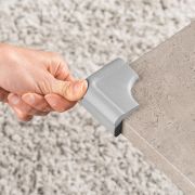 Set 4 protectii de colturi din spuma poliuretan, cu banda adeziva 3M, rezistenta la muscaturi, gri, Reer 82031