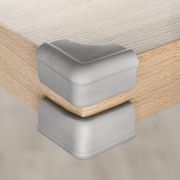 Set 4 protectii de colturi din spuma poliuretan, cu banda adeziva 3M, rezistenta la muscaturi, gri, Reer 82031