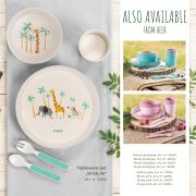 Set 5 piese vesela pentru mancarea copiilor, din materiale naturale, fara BPA, fara melamina, lavabile in masina de spalat vase, Reer Growing 22020