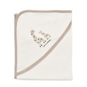 Paturica din bumbac organic Girafa, BabyCosy, Ecru, 85X85 cm JEMBC-CSY5906