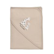 Paturica din bumbac organic Girafa, BabyCosy, Mink, 85X85 cm JEMBC-CSY5907