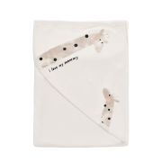 Paturica din bumbac organic Girafe, BabyCosy, Ecru, 85X85 cm JEMBC-CSY5908