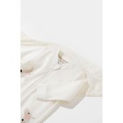 Salopeta cu fermoar Girafe, BabyCosy, 100% bumbac organic, Ecru (Marime: 6-9 luni) JEMBC-CSY3043-6