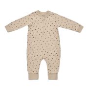 Salopeta cu fermoar si buline Girafa, BabyCosy, 100% bumbac organic, Mink (Marime: 6-9 luni) JEMBC-CSY3044-6