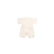 Salopeta petrecuta din muselina, BabyCosy, 100% bumbac organic, Ecru (Marime: 18-24 Luni) JEMBC-CSYM7000-18