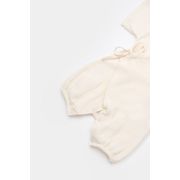Salopeta petrecuta din muselina, BabyCosy, 100% bumbac organic, Ecru (Marime: 6-9 luni) JEMBC-CSYM7000-6