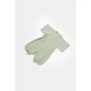 Salopeta petrecuta din muselina, BabyCosy, 100% bumbac organic, Verde (Marime: 18-24 Luni) JEMBC-CSYM7002-18