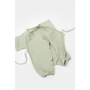 Salopeta petrecuta din muselina, BabyCosy, 100% bumbac organic, Verde (Marime: 18-24 Luni) JEMBC-CSYM7002-18