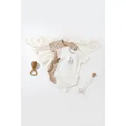 Set 2 body-uri bebe unisex Girafa, Baby Cosy, 100% bumbac organic (Marime: 6-9 luni) JEMBC-CSY5758-6