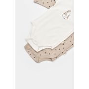 Set 2 body-uri cu maneca lunga petrecute, Girafa, Baby Cosy, 100% bumbac organic (Marime: 3-6 Luni) JEMBC-CSY5759-3