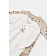 Set 2 body-uri cu maneca lunga petrecute, Girafa, Baby Cosy, 100% bumbac organic (Marime: 3-6 Luni) JEMBC-CSY5759-3