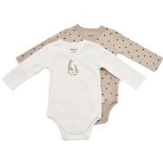 Set 2 body-uri cu maneca lunga petrecute, Girafa, Baby Cosy, 100% bumbac organic (Marime: 6-9 luni) JEMBC-CSY5759-6