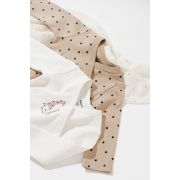 Set 2 body-uri cu maneca lunga petrecute, Girafa, Baby Cosy, 100% bumbac organic (Marime: 6-9 luni) JEMBC-CSY5759-6
