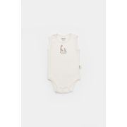Set 2 body-uri fara maneci bebe unisex Girafa, Baby Cosy, 100% bumbac organic (Marime: 18-24 Luni) JEMBC-CSY5705-18