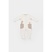 Set 2 salopete cu buzunare Girafa, Baby Cosy, 100% bumbac organic (Marime: 6-9 luni) JEMBC-CSY5819-6