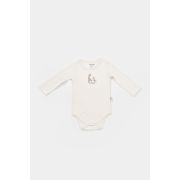 Set 3 piese: body, pantaloni si caciulita Girafa, BabyCosy, 100% bumbac organic (Marime: 3-6 Luni) JEMBC-CSY5200-3
