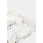 Set bluzita cu maneca lunga si panataloni lungi Girafa, BabyCosy, 100% bumbac organic, Ecru (Marime: 12-18 Luni) JEMBC-CSY2014-12