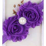 Bentita cu flori si strasuri aplicate MDX-1728-1-R4