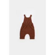 Salopeta de vara cu buzunare din muselina, BabyCosy, 100% bumbac organic, caramiziu (Marime: 6-9 luni) JEMBC-CSYM7010-6