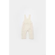 Salopeta de vara cu buzunare din muselina, BabyCosy, 100% bumbac organic, ecru (Marime: 6-9 luni) JEMBC-CSYM7009-6
