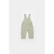 Salopeta de vara cu buzunare din muselina, BabyCosy, 100% bumbac organic, verde (Marime: 3-6 Luni) JEMBC-CSYM7011-3