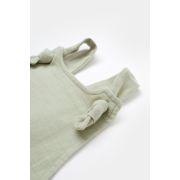 Salopeta de vara cu pantaloni lungi din muselina, BabyCosy, 100% bumbac organic, verde (Marime: 12-18 Luni) JEMBC-CSYM7008-12