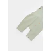 Salopeta de vara cu pantaloni lungi din muselina, BabyCosy, 100% bumbac organic, verde (Marime: 9-12 luni) JEMBC-CSYM7008-9