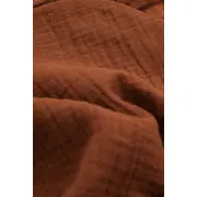 Set bluzita petrecuta si panataloni lungi din muselina, Baby Cosy, 100% bumbac organic, Caramiziu (Marime: 18-24 Luni) JEMBC-CSYM7013-18