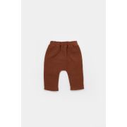 Set bluzita petrecuta si panataloni lungi din muselina, Baby Cosy, 100% bumbac organic, Caramiziu (Marime: 6-9 luni) JEMBC-CSYM7013-6