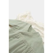 Set bluzita petrecuta si panataloni lungi din muselina, Baby Cosy, 100% bumbac organic, Verde (Marime: 18-24 Luni) JEMBC-CSYM7014-18
