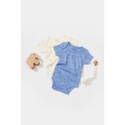 Set 2 body-uri Printed, BabyCosy, 50% modal+50% bumbac, Ecru/Lavanda (Marime: 9-12 luni) JEMBC-CSYM11215-9