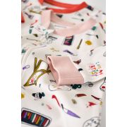 Set 2 salopetele cu maneca lunga si panataloni lungi cu fermoar - 100%bumbac organic - Portocaliu si Pudra, Baby Cosy (Marime: 3-6 Luni) JEMBC-CSY5810-3