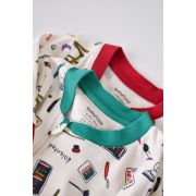 Set 2 salopetele cu maneca lunga si panataloni lungi cu fermoar - 100%bumbac organic - Rosu si Verde, Baby Cosy (Marime: 3-6 Luni) JEMBC-CSY5809-3