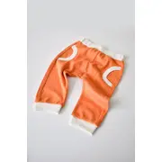 Set bluzita cu maneca lunga si panataloni lungi, 100% bumbac organic, BabyCosy, Portocaliu (Marime: 18-24 Luni) JEMBC-CSY2007-18