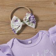 Costumas cu body lila si pantaloni scurti - Flower MD202303136-R2