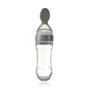 Lingurita cu rezervor pentru bebelusi, BabyJem, cu capac protectie, 90 ml (Culoare: Albastru) JEMbj_8062